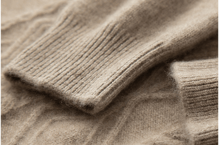 Maglione Girocollo con Trecce in Cashmere - Old Money®