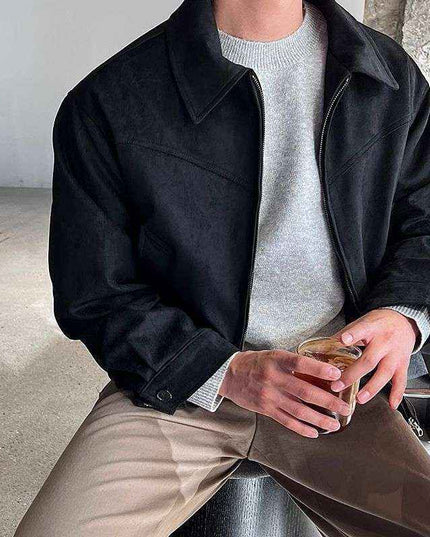 Giacca Elegante in finta pelle di Camoscio