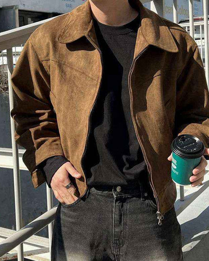 Giacca Elegante in finta pelle di Camoscio