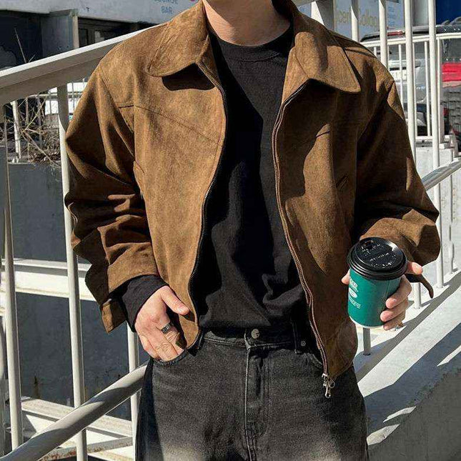 Giacca Elegante in finta pelle di Camoscio