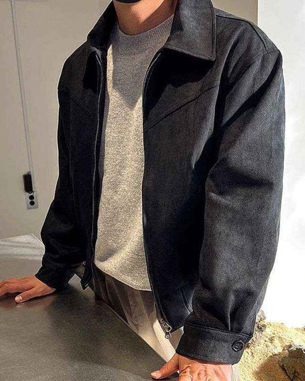 Giacca Elegante in finta pelle di Camoscio